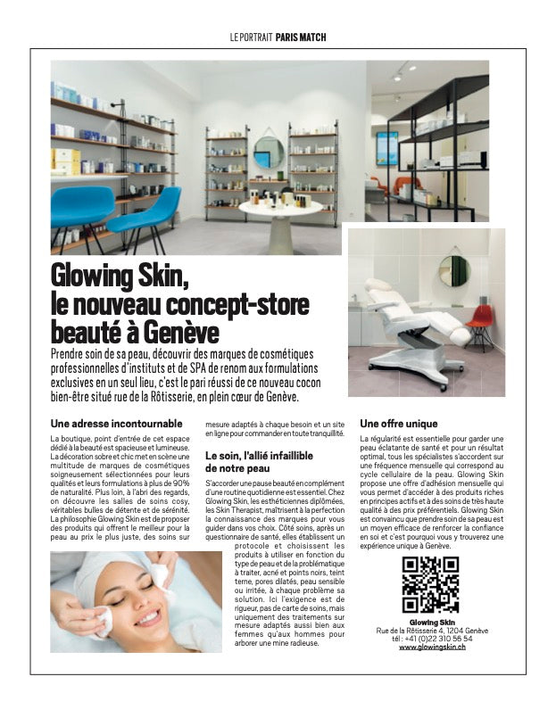 Glowing Skin - Genève est dans Paris Match Suisse